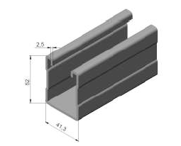 Профиль монтажный перфорированный MS 415225 S13,5Z (STRUT)