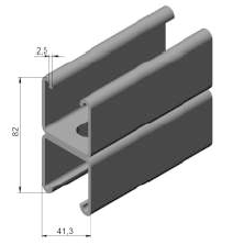 Профиль монтажный сварной MS 418220 S14 С2 (STRUT) гор.цинк